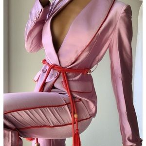 Tracy Satin Blazer Set